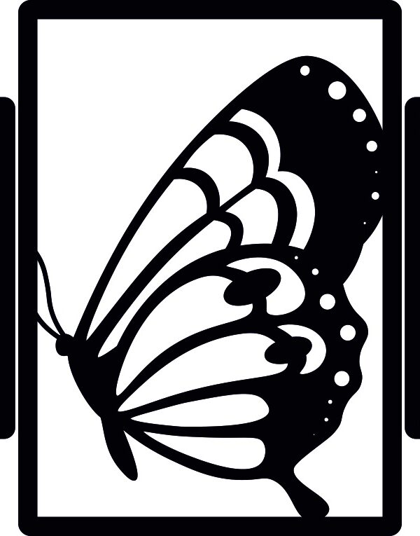 mariposas SSDECO.es | Cuadro Decorativo Tríptico de Mariposas - Set de 3 Piezas en Madera Negra (40x110 cm) - Arte Moderno y Elegante para Sala, Dormitorio y Oficina